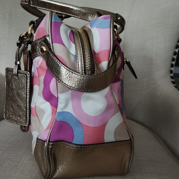 NWOT RARE Coach Penelope OP ART Travel Satchel Luggage Bag 13477 - Picture 16 of 16